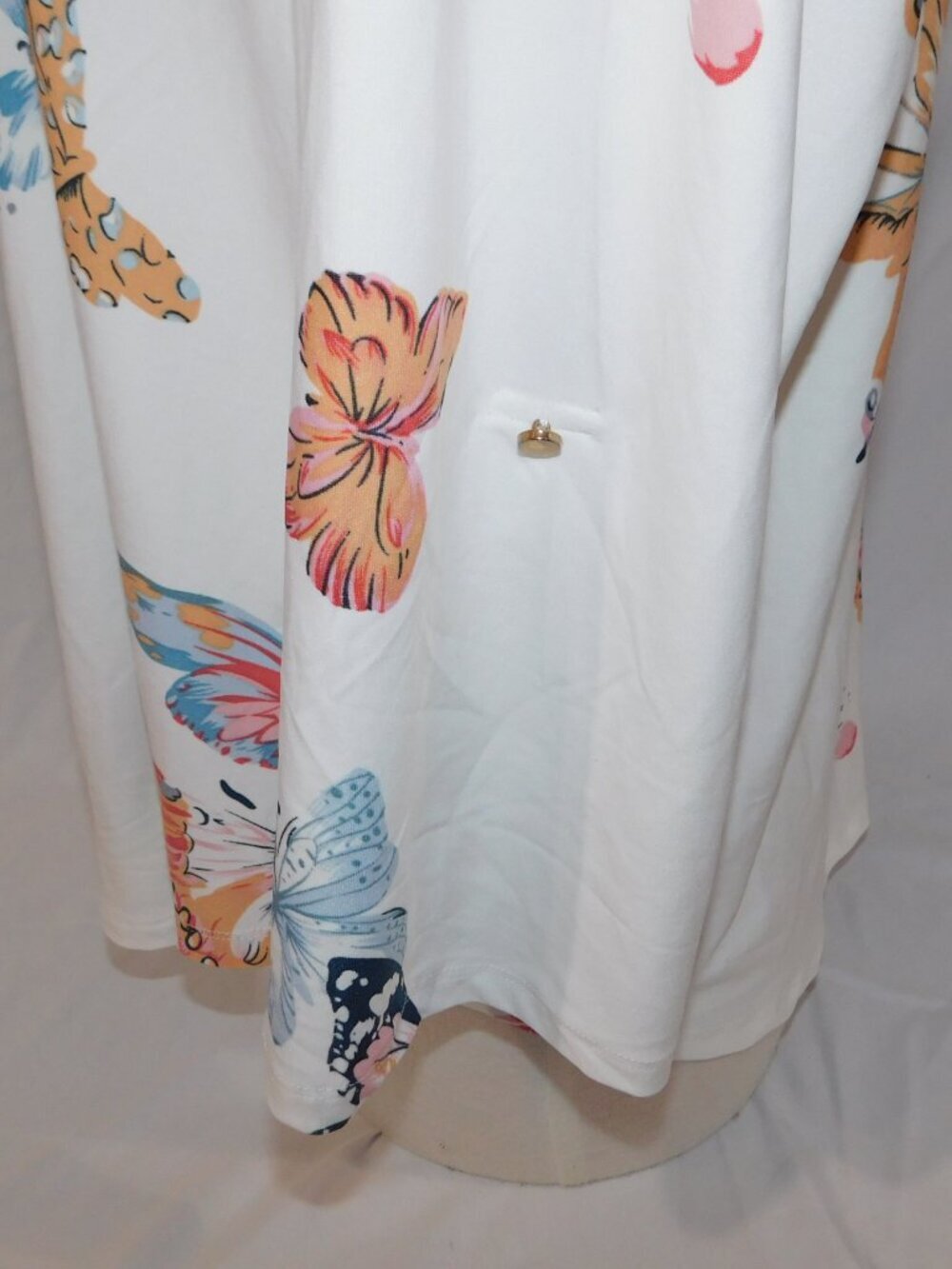 Beechers Brook White Butterfly Butterflies Multicolor Pullover Blouse Women XL - Picture 4 of 11